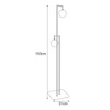 Lampa podłogowa o geometrycznej formie z kloszami K-5774 z serii TORES