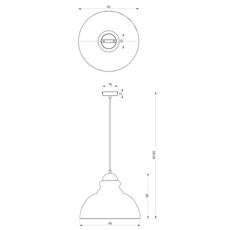 Lampa wisząca CORIN GREEN 1xE27
