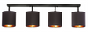 Lampa sufitowa reflektor 4xE27 listwa czarno złota 80cm