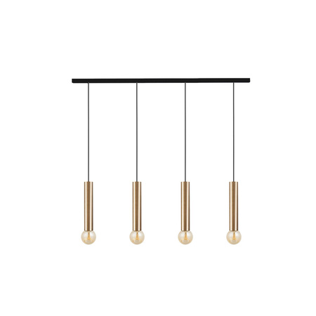 Nowodvorski Lampa wisząca czarna mosiądz BATON