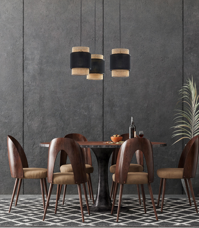 Lampa wisząca  Boho Black 3xE27 pająk