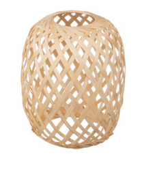 Abażur klosz bambusowy pleciony 12cm podłużny Boho do lampy E27