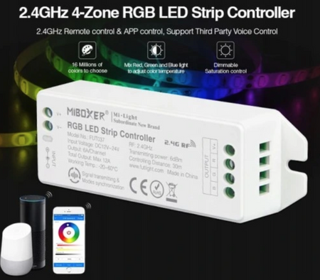 Kontroler sterownik RGB Ściemniacz RF 12/24V 12A  FUT037M