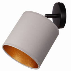 Kinkiet metalowy regulowany szary abażur Oro