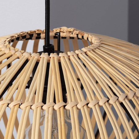 Naturalna lampa wisząca Boho Atamach bambusowa