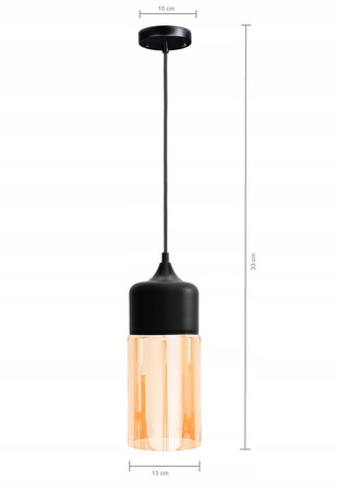 Lampa sufitowa wisząca szklana modern tuba LED