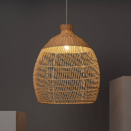 Naturalna lampa wisząca E27 Boho Fuyang