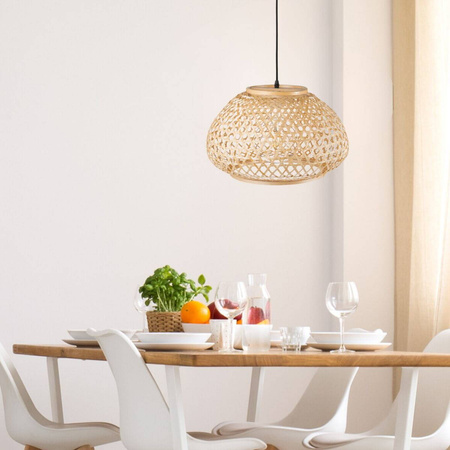 Lampa wisząca BOHO bambusowa plecionka