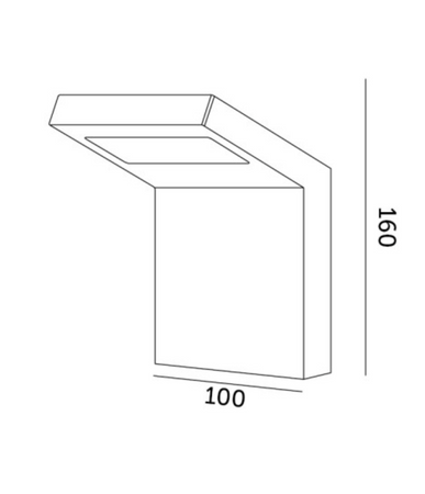 Kinkiet ogrodowy LED 10W oprawa elewacyjna Induko 4000K czarny IP54