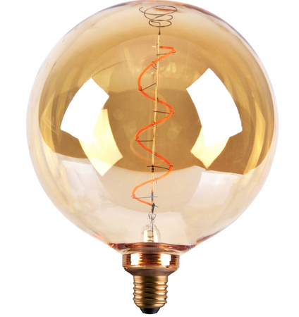 Żarówka dekoracyjna LED E27 FILAMENT G200 4W Vintage Amber duża kula