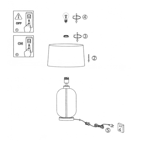Lampa stołowa Amur 1xE27 transparentna