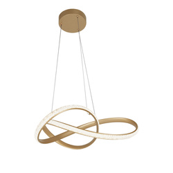 Efektowna lampa wisząca LED w kolorze złotym K-8237 z serii FONDI