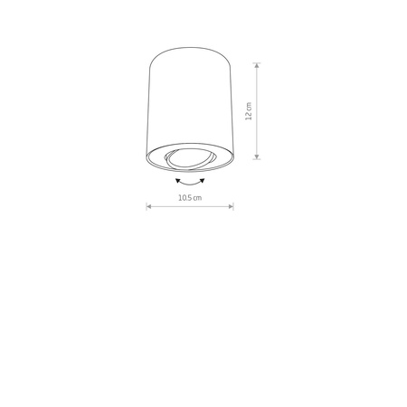 Nowodvorski Lampa punktowa natynkowa biała tuba SET 