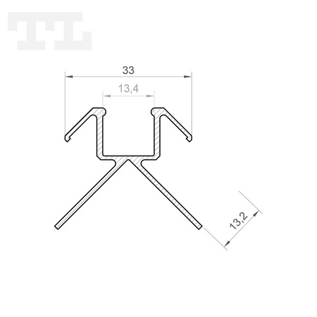 LED P17-3 Profil perforowany 2000 mm anod (nr kat 8617302)