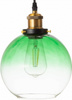 Lampa wisząca szklana kula ombre zielona