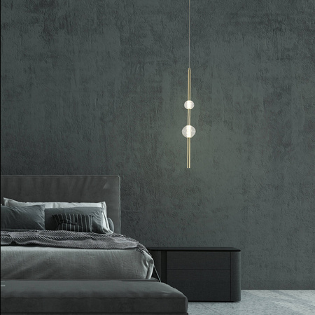 Lampa wisząca Vaku LED 4000K złota