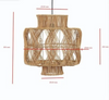 Naturalna Lampa wisząca Rattanowa zewnętrzna Oia Ø40cm Boho