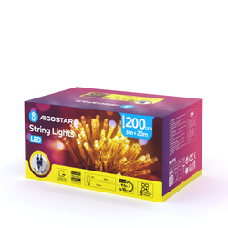   Lampki choinkowe 200 LED barwa ciepła 2700K IP44 20m