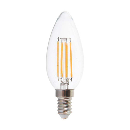 Żarówka LED V-TAC 5,5W E14 Filament Świeczka Ściemnialna VT-21125 3000K 600lm
