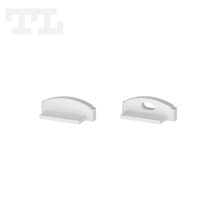 Komplet zaślepek bocznych białych P4-3 do osłonki C1 (1 szt. z otworem, 1 szt bez otworu) (nr kat 7704306)