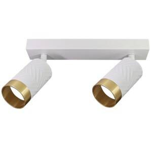 Lampa ścienno-sufitowa ARRAS 2 biało-złota GU10