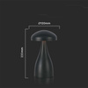 Lampka Biurkowa Nocna V-TAC 1W LED 22cm Ładowanie USB Ściemnianie Czarna VT-1041 3000K-6000K 55lm