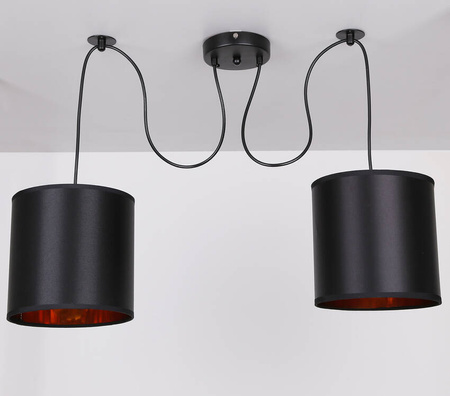 Lampa wisząca czarna 2xE27 Candida P 32-00842