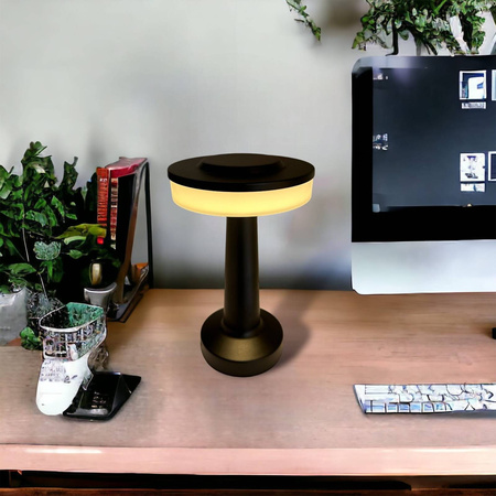 Lampka stołowa dotykowa LED czarna IP20