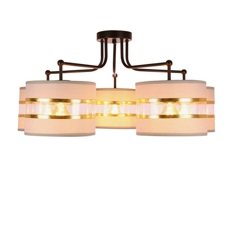 Lampa sufitowa biała/chrom 5xE27 Andy 35-00521