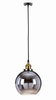Lampa wisząca  duża szklana kula GRAFITOWA lustrzana