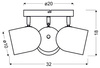 Lampa sufitowa 3xE27 32cm biała AZURO 98-63274