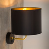 Kinkiet VEGA Black.Gold 1xE27