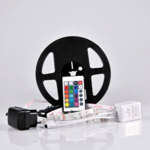 Zestaw: Taśma LED 18W 5m IP20 RGB kontroler, pilot, zasilacz
