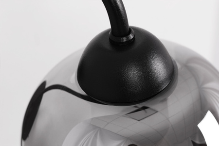 Grafitowa lampa ścienna do doświetlenia salonu K-5197 z serii SARA