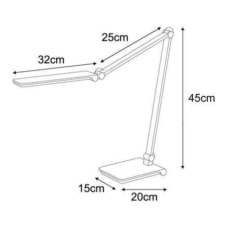 Lampka biurkowa K-BL1121 CZARNY z serii RICO