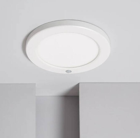Plafon Oprawa LED 18W CCT Okrągła Slim Surface z Czunikiem Ruchu
