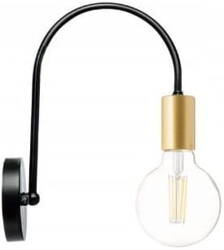 Kinkiet retro łuk E27 LOFT czarno złoty