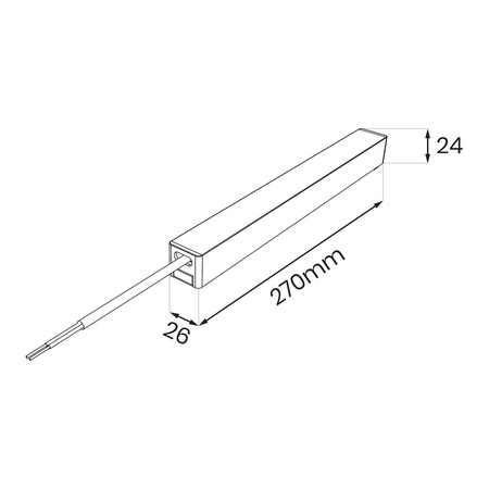 Slim Magnetic Track Biały Zasilacz 200W 48V