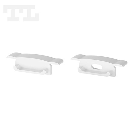 Komplet zaślepek bocznych białych P14-1 (1 szt. z otworem, 1 szt bez otworu) (nr kat 7714102)