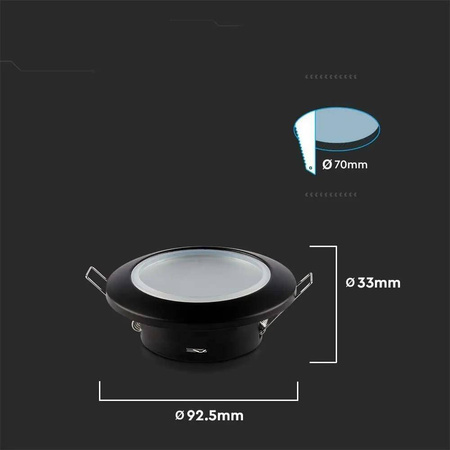 Oprawa sufitowa oczko wpuszczane GU10 czarne do podbitki