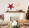 Świąteczna gwiazda tekturowa 60cm biała na baterie