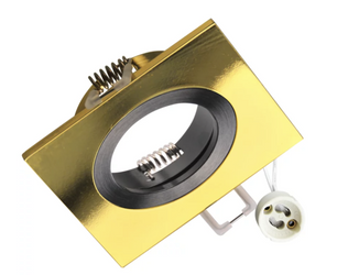 Oprawa podtynkowa FEBE kwadratowa złoto-czarna z oprawką GU10