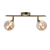 Rodia lampa sufitowa listwa patynowy 2x40w g9 klosz bursztynowy