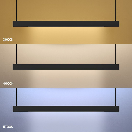 Lampa wisząca Linea Czarny 36W LED 3000K-4000K-5700K