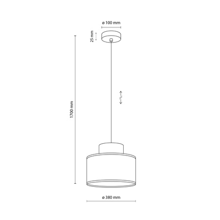 Lampa wisząca Duo Juta Green E27