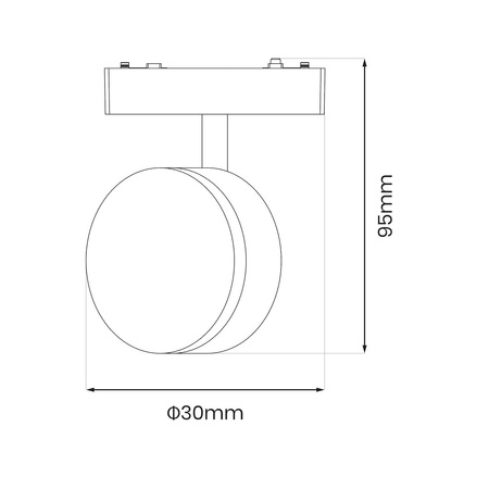 Slim Magnetic Track Biały 9W LED Tuya CCT