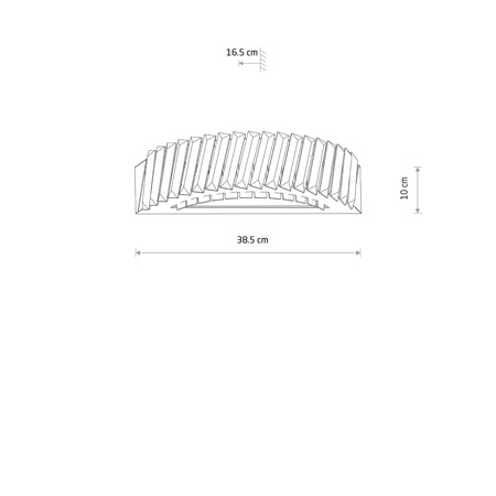 Nowodvorski Kinkiet LUXORA LED 15W 3000K 1000lm wys.10cm szer.38.5cm | 11710