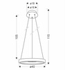 Hashim lampa wisząca 40cm złoty 22W LED kryształki bezbarwne