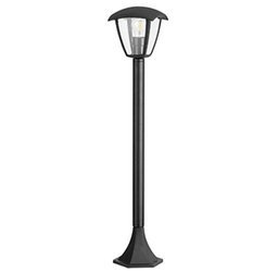 Lampa ogrodowa stojąca 1 x E27 100cm czarna 88cm