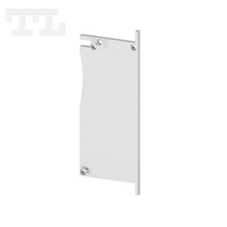 Zaślepka aluminiowa srebrna P26-1 LEWE bez otworu (wkręty w komplecie) (nr kat 7726112)